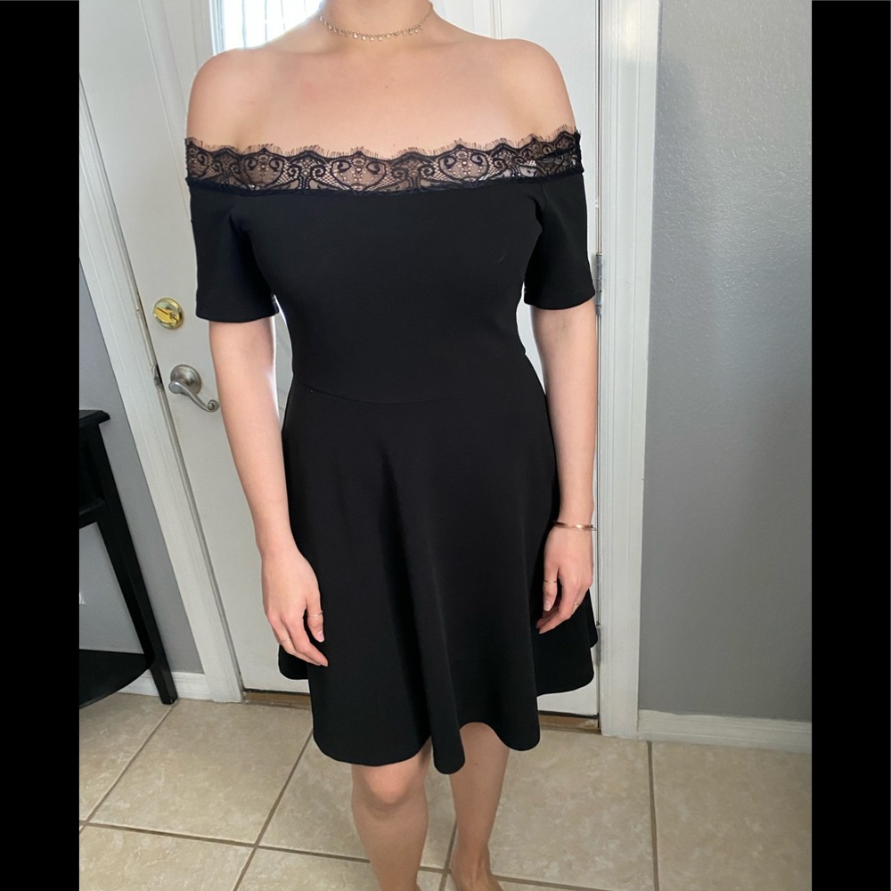 Off the shoulder lace dress